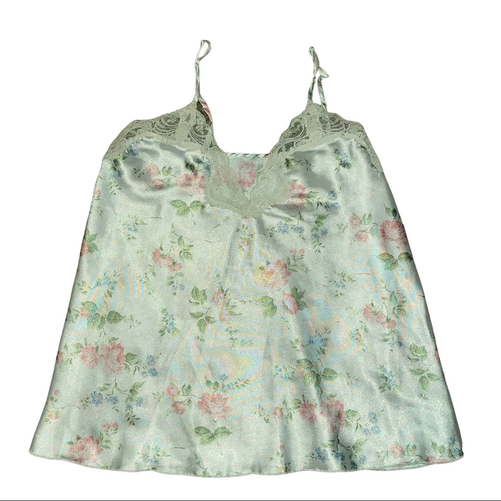 Silky style floral tank top